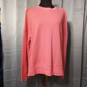 Time and Tru Women's Coral Crew Neck Sweater